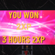 An NBA 2K22 screenshot announcing the winning of 2XP